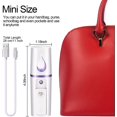 thumbnail image 2 of 2 Pieces Nano Facial Mister Portable Mini Face Mist Steamer Handy Mist Sprayer with Mirror Design Moisturizing and Hydrating for Eyelash Extension (White), 2 of 5