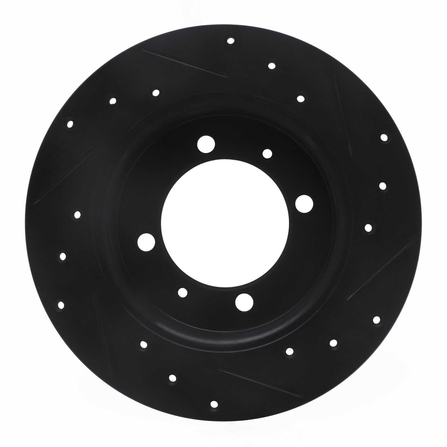 Dynamic Friction Company 633-72011L DFC Brake Rotor - Drilled And Slotted - Black
