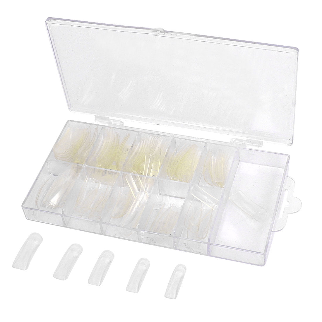 Unique Bargains Women Clear Acrylic DIY False French Nail Art Half Tips