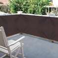 thumbnail image 2 of Privacy Screen Fence Heavy Duty with Grommets Waterproof - Custom Screen Fence UV & Weather Resistant for Outdoor Porch, Balcony, Garden, Backyard, Swimming Pool (6' x 30', Coffee), 2 of 7