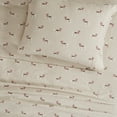 thumbnail image 5 of Woolrich 4-Piece Tan Dog Cotton Flannel Sheet Set, Twin, 5 of 10