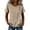 Beige, variant on Linen Tunic Shirts for Women 2026 Summer Vintage Solid Color Short Sleeve Buttons Oversized Scoop Neck Blouse Tees