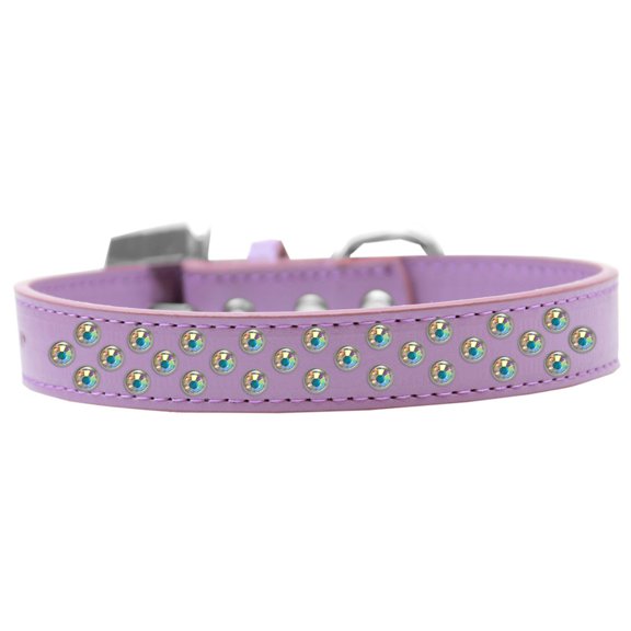 Dog, Puppy  Pet Fashion Collar, "Aurora Borealis Crystal Rimsets Sprinkles"