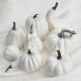 thumbnail image 3 of Cathery Assorted Sizes White Artificial Pumpkins Faux Foam Harvest Pumpkins Decorations for Halloween Fall Thanksgiving, 3 of 8