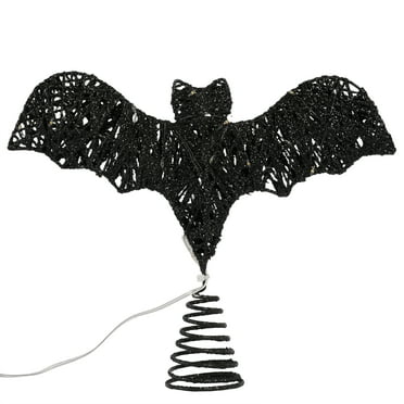 9" Black Bat Lighted Tree Topper by Ashland® - Halloween Home Decor
