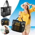 thumbnail image 1 of Extra Large Mesh Tote Bag for Family Beach Trips Pool Days and Outdoor Camping with Secure Zipper Pockets, 1 of 6