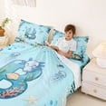 thumbnail image 3 of Erosebridal Watercolor Coral Jellyfish Bed Sheets For Boys,Sea Wildlife Axolotl Ocean Turtle King Sheets For Kids,Initial Letter B Theme 4 Pieces, 3 of 6