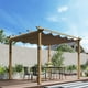 thumbnail image 5 of Qinaqin 10X13 Pergola Retractable Canopy Madera Grain Aluminum Frame Structure para Backyard de Profundidadck Porch Patio, 5 of 7