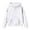 1 White, variant on Gyujnb Oversized Hooded Pullover with Thumb Holes and Side Slit, Casual Layering Top (Little Girls, Big Girls),11-13 Years