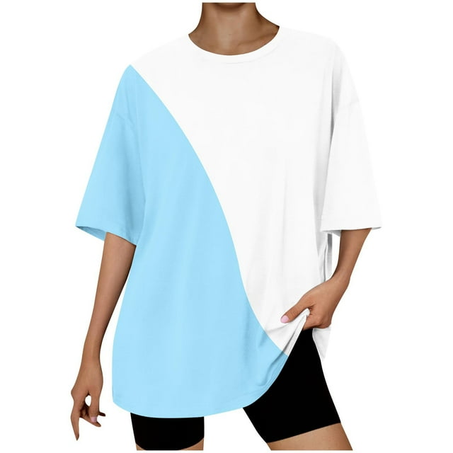 Camiseta Corta con Cuello Redondo Y Gota Del Hombro para las Mujeres