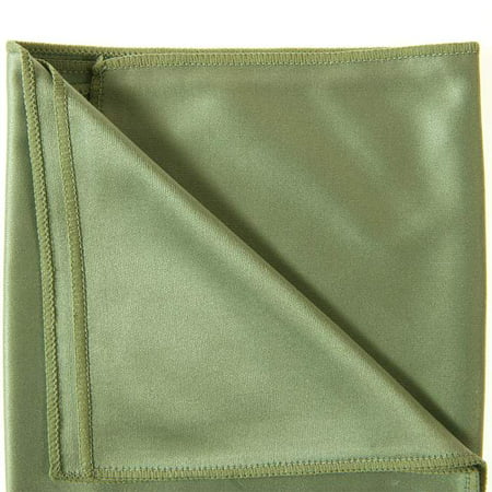 Large Silky Woven 14 x 14 inch Microfiber Cloths - Olive Green - 2 (Best Place To Get Silk Cloth)