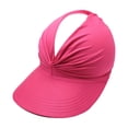 thumbnail image 2 of Cutuoiiu Women's Twisted Knot Hollow Top Sun Visor Hat Ponytail Friendly Stretch Open Top Cap Lightweight Outdoor Sun Hat for Beach Golf Running Travel, 2 of 6