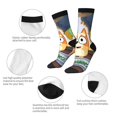 thumbnail image 3 of Masiiu Bluey Pattern Adult Crew Socks, Breathable Color-Block Mid-Calf Socks, Comfortable for Daily Wear and Sports, 3 of 6