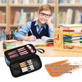 thumbnail image 6 of FORMRS Pencil Case with 3 Compartments Zipper Pouch, Elementary School Level and up, Pink Marble Pattern, 6 of 8