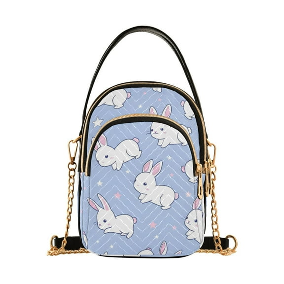 joogoo Women Rabbit and Star Chain Crossbody Bags Shoulder Handbag Phone Purse