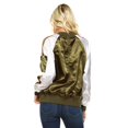 thumbnail image 2 of Marcelle Margaux Women's Stripe Bomber Jacket - Olive - Small, 2 of 3