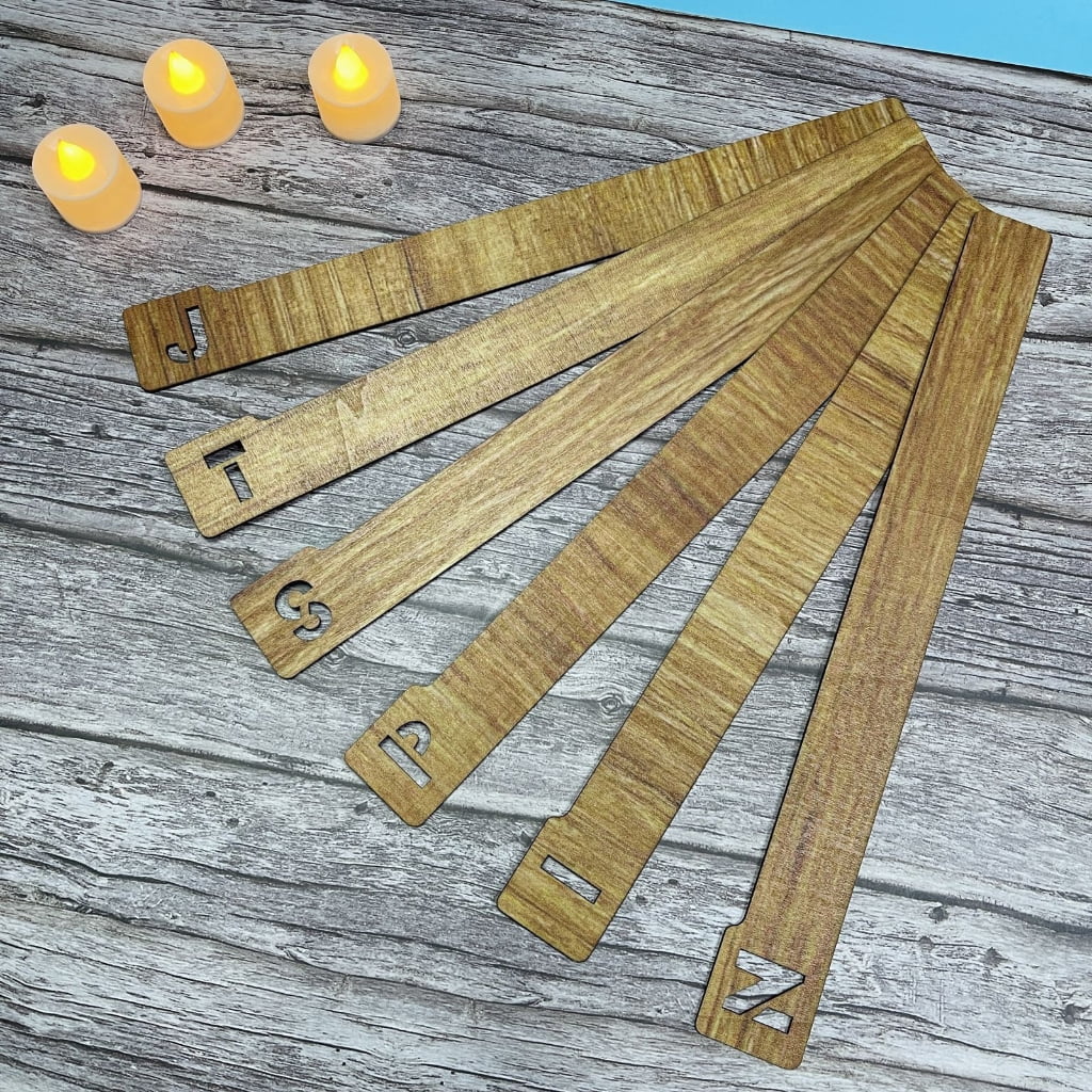 4Pcs Vintage Wood Bookmarks Reading Aids for Teacher Student Kids