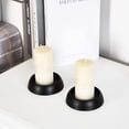 thumbnail image 3 of Portavelas de hierro, portavelas de pilar de hierro decorativo, juego de 2, portavelas de pedestal para velas LED y de cera, cono de incienso, spa, boda (2 piezas) Zhivalor ZJWJ495-1, 3 of 4