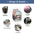 thumbnail image 5 of PVC Transparent Backpacks Clear Backpack for Travel and Outings Colorful Rainbow Butterfly, 5 of 7