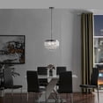 thumbnail image 5 of Finesse Decor Dimmable Tube Style Flush Pendant Lamp Chandelier, Silver, 5 of 6
