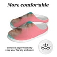 thumbnail image 6 of Disketp Cool Cat Pink Sunglasses Women's Men's Slippers Plush Slip-On House Slipper for Winter Indoor Soft Cushion Non-slip Fluffy Slides Slippers-11, 6 of 7