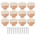 thumbnail image 1 of Pomos de Tocador de RatáN Bohemio, Pomos de CajóN de Madera Redondos, Tejido de Mimbre Hecho una Mano y Tornillos para Pomos de Muebles Bohemios, Beige, 12 Piezas, 1 of 5