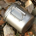 thumbnail image 4 of Arealer Tasse à Café de Camping 750 ml avec Plaque de Pression Cafetière en Titane Cafetière à Pression Française avec Couvercle Cuiseur d'Extérieur pour Sac à Dos Randonnée Camping Voyage, 4 of 7
