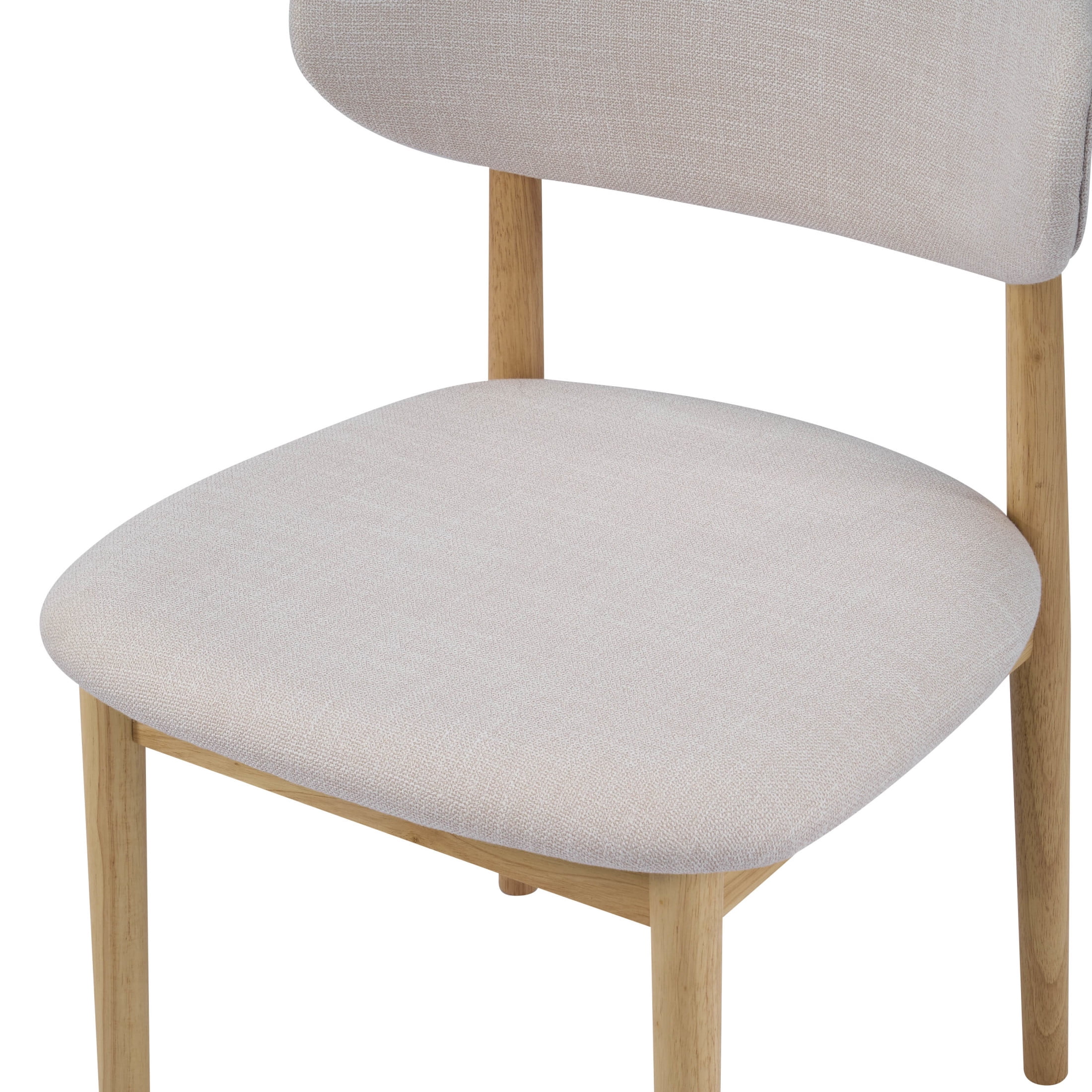 Christopher Knight Home 5-Piece Mid-Century Dining Set, 59" Dining Table with 4 Beige Upholstered Chairs