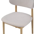 thumbnail image 6 of Christopher Knight Home Modern Upholstery Dining Side Chairs, Curved Back, Wood Frame, Natural+Beige, Set of 2, 6 of 9