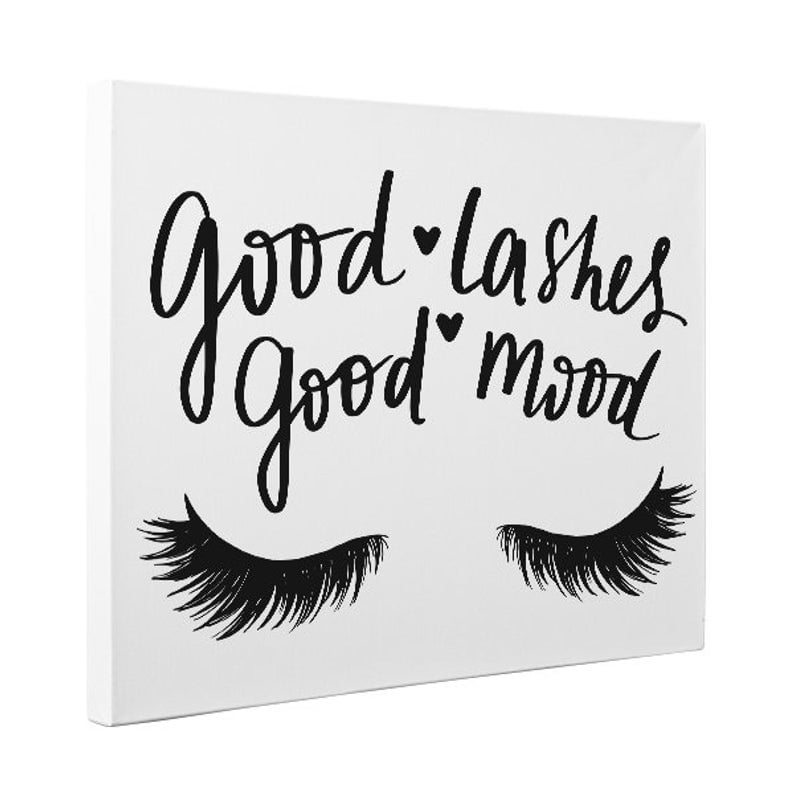 Good Lashes Good Mood Motivational Quote Canvas Wall Art 16 X 20 Walmart Com Walmart Com