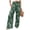 Dark Green, variant on Mlqidk Palazzo Pants for Women Casual High Waist Palazzo Pants Petite Wide-Leg Cotton Linen Trousers Plus Size Loose Fit Floral Print Pants with Pocket Light Blue XL
