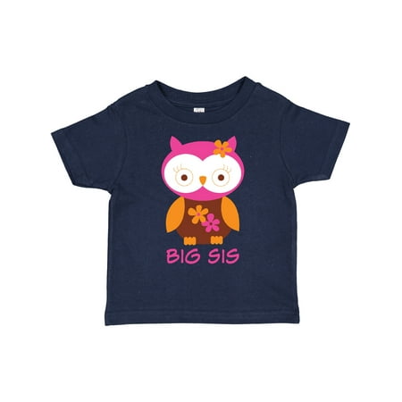 

Inktastic Big Sis Owl Girls Sister Announcement Gift Toddler Toddler Girl T-Shirt