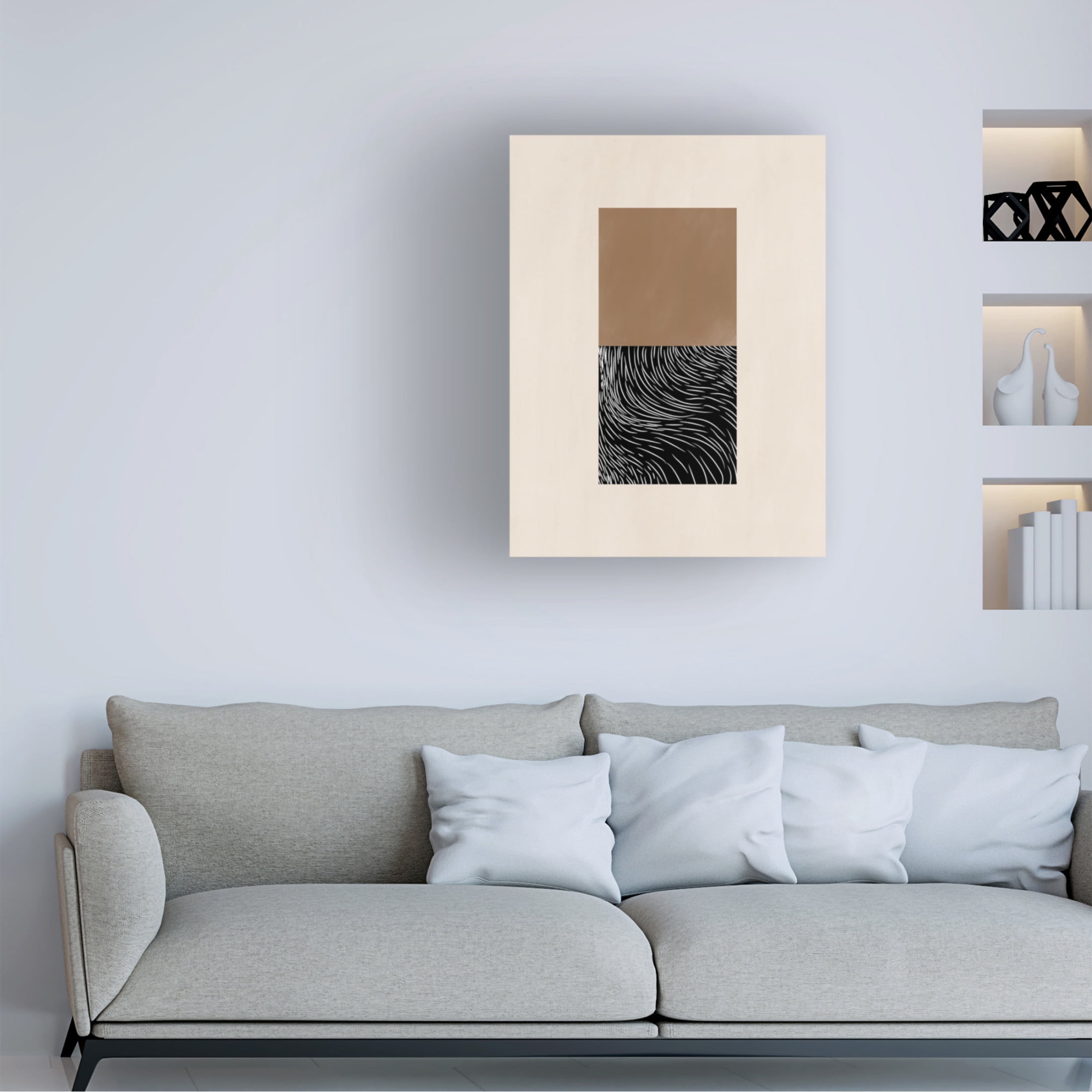 Trademark Fine Art Elena Ristova White Wave Art No.1 Canvas Wall Art