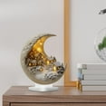 thumbnail image 4 of HUASHENG Eid Table Sign Moon House Ornament Eid Acrylic Ramadan Decor Eid Muslim Decorations For Muslim Tabletop Decor White Moon, 4 of 9