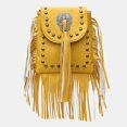 thumbnail image 4 of gcong Studded Fringe Crossbody Messenger Bag Soft Boho Casual Purse For Phone And, 4 of 4