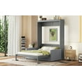 thumbnail image 4 of Newest Queen Size Murphy Bed Wall Bed with Cushion,Gray, 4 of 9