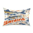 thumbnail image 7 of Yayeee Pillowcase Queen Size Set of 2 Satin Wrinkle Resistant Pillow Case, Blue Sardines Pattern, 7 of 7