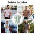 thumbnail image 5 of Picia Cute Crocodile Print Men's Polo Shirt, Two-Button Closure Pique Polo Shirt, Summer Fashion Golf Shirt-4X-Large, 5 of 6