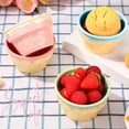 thumbnail image 5 of 4 Pack Ice Cream Ceramic Bowls, 9 oz Porcelain Waffle Cone Sundae Cups, Reusable Dessert Snack Bowls for Yogurt, Soup and Party Serving, 5 of 6