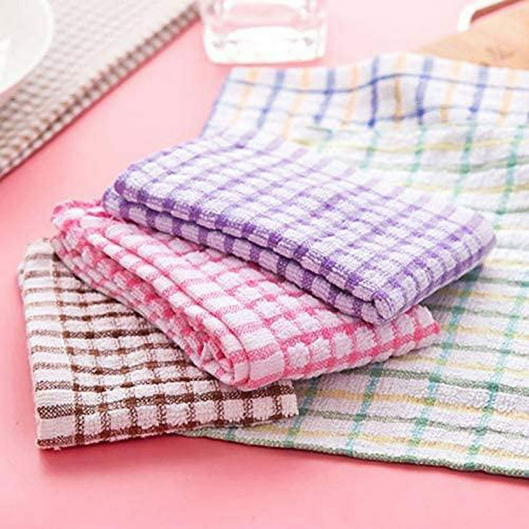 10pcs/pack Dishwashing Cloths, 3 Colors (pink, Blue, Green),size: Extra  Large & Thick,durable And Non-shedding,reusable,widely Used For Cleaning  Kitchen Tools,cups,dining Tables And Oil Stains