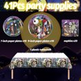 thumbnail image 3 of Nightmare Theme Party Tableware Set Christmas Nightmare Tablecloth, Plates and Napkins Nightmare Party Supplies Before Christmas Birthday Party Decorations, 3 of 8