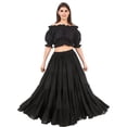 thumbnail image 2 of ThePirateDressing Women's 25-Yard Cotton Maxi Skirt, 4-Tier Pleated A-Line Long Skirt, 2 of 5