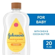 Johnson's Baby Body Moisturizing Oil with Shea & Cocoa Butter, 20 oz