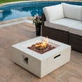 thumbnail image 2 of COSIEST Outdoor 28-inch Square Propane Fire Table, 40,000 BTU Concrete Fire Pit, 2 of 8
