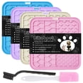 thumbnail image 1 of Lick Mat Bikabpet para perros y gatos con ventosas, paquete de 4, 1 of 6