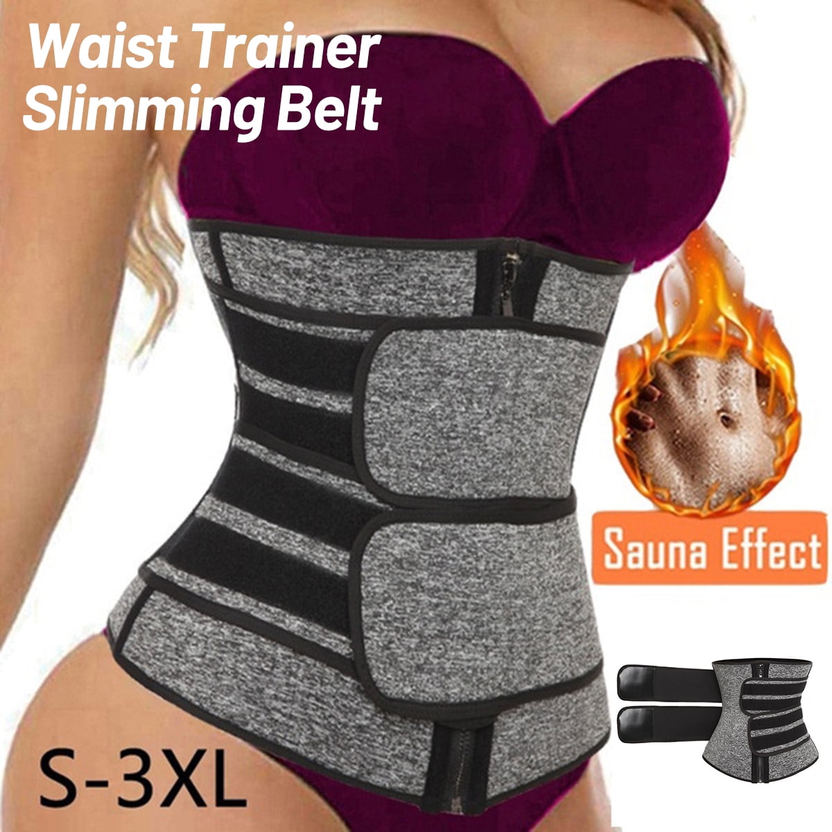 Womens Waist Trainer Corset Trimmer Belt Waist Cincher Slimming Sports Girdle Weight Fitness Yoga Shapewear 