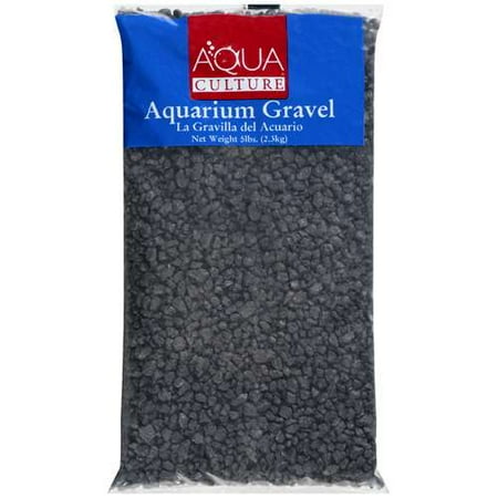 Aqua Culture Black Aquarium Gravel, 5 Lb.