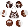 thumbnail image 4 of Sunyuer Handbags Women Fashion Leopard Cow Pattern Shoulder & Crossbody Purse Top Handle Satchel Purses Synthetic Leather Wallet, 4 of 8