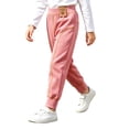 thumbnail image 6 of Piuwrlz Boys Pocket Cargo Pants Kids Winter Plain Jogger Pants Long Sweatpants Pink Size 12-13 Years, 6 of 7