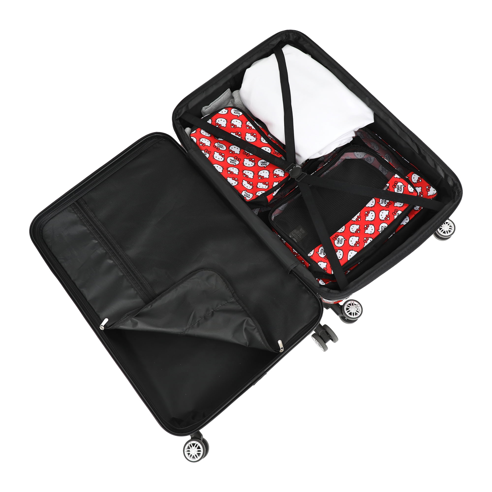 Hello Kitty All-Over Print 28" Suitcase With 360-Degree Wheels And Retractable Handle